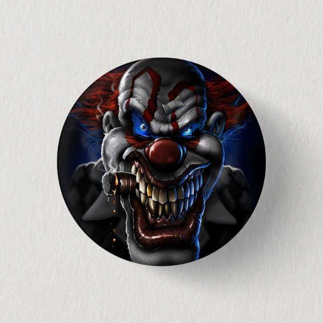 CHAPA REDONDA DE 2,5 CM EVIL CLOWN (Anverso)