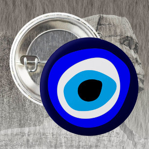 Chapa Redonda De 2,5 Cm Evil Eye Talisman y Arabic Amulet /Moda turca