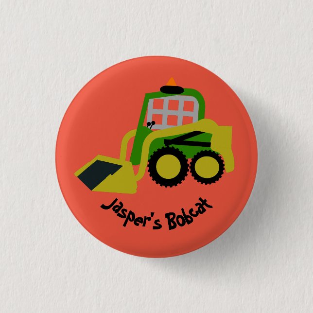 Chapa Redonda De 2,5 Cm Excavadora Bobcat (Anverso)