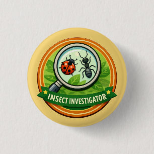 Chapa Redonda De 2,5 Cm Explorador investigador de insectos Premio al ai