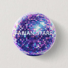 Chapa Redonda De 2,5 Cm Fabian Starr DISCO BALL Button