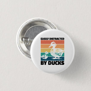 Chapa Redonda De 2,5 Cm Fácilmente Distraído Por Los Patos Que Encantan El
