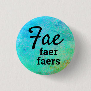 Chapa Redonda De 2,5 Cm Fae, Faer, Faers Pronouns