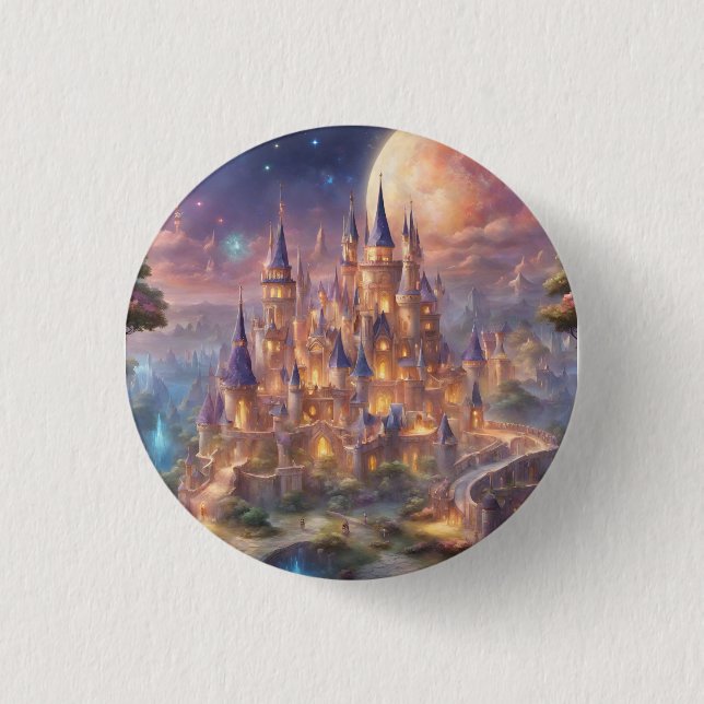 Chapa Redonda De 2,5 Cm Fairy Tale Dreams (Anverso)