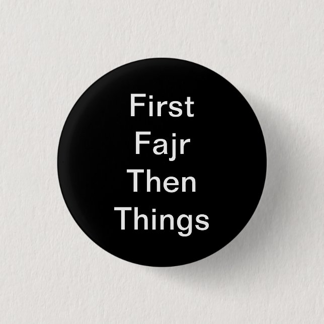 Chapa Redonda De 2,5 Cm Fajr First (Anverso)