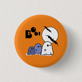 Chapa Redonda De 2,5 Cm Famosos Fantasmas. Regalo de Halloween