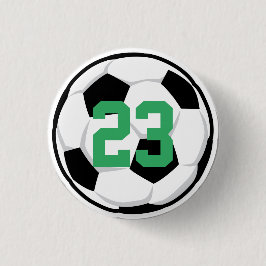 Chapa Redonda De 2,5 Cm Fanático del equipo del jugador de la pelota de fú