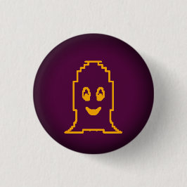 Chapa Redonda De 2,5 Cm Fantasma sonriente