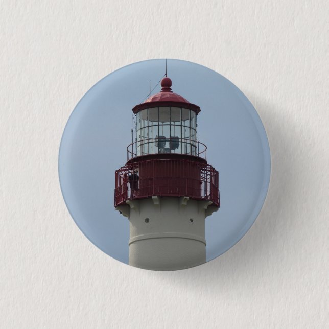 Chapa Redonda De 2,5 Cm Faro de Cape May (Anverso)