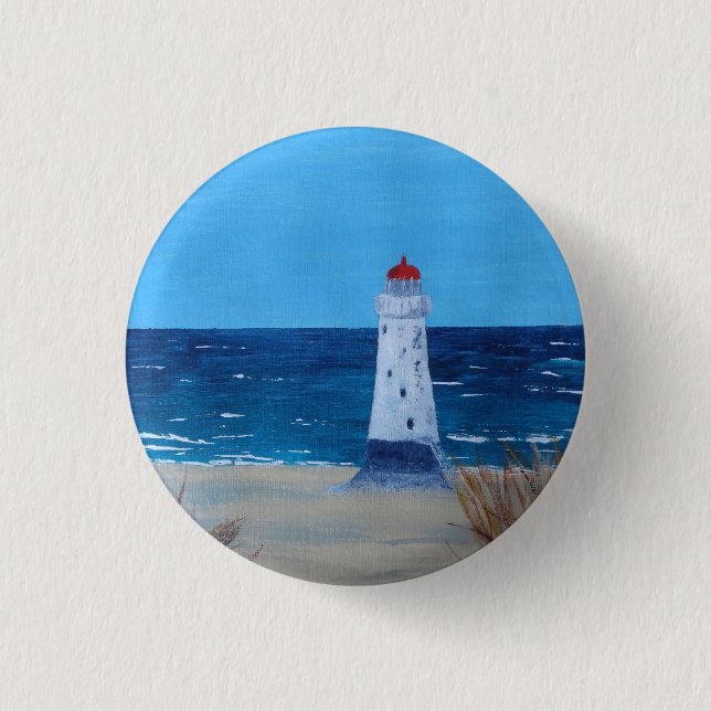 Chapa Redonda De 2,5 Cm Faro de Talacre (Anverso)
