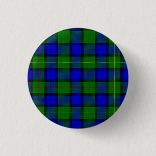 Chapa Redonda De 2,5 Cm Farquharson tartan chicha azul