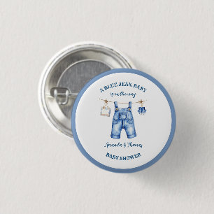 Chapa Redonda De 2,5 Cm Favor de baby shower de mezclilla para bebé