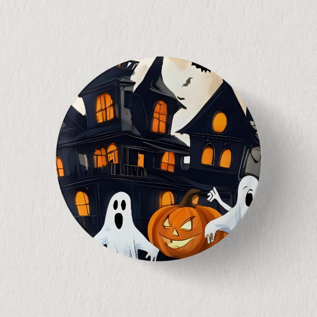 Chapa Redonda De 2,5 Cm Favor de Halloween (Anverso)