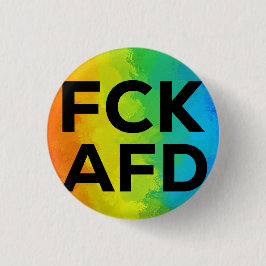 Chapa Redonda De 2,5 Cm FCK AFD Cutout Regenbogen schwarz