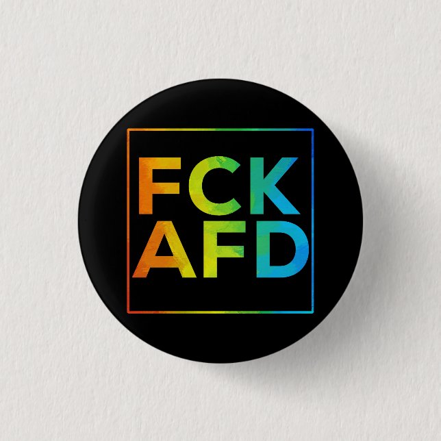 Chapa Redonda De 2,5 Cm FCK AFD mit Rahmen schwarz (Anverso)