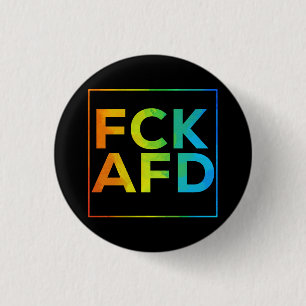 Chapa Redonda De 2,5 Cm FCK AFD mit Rahmen schwarz