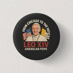 Chapa Redonda De 2,5 Cm Fe cristiana del Papa estadounidense Leo Iglesia C