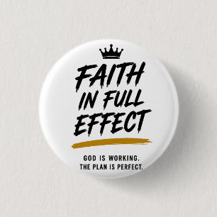 Chapa Redonda De 2,5 Cm FE EN PLENO EFECTO — Inspirational Premium 