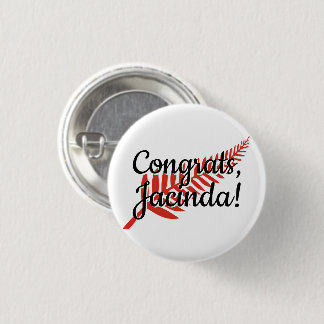 Chapa Redonda De 2,5 Cm ¡Felicitaciones, Jacinda! Personalizado Texto y co