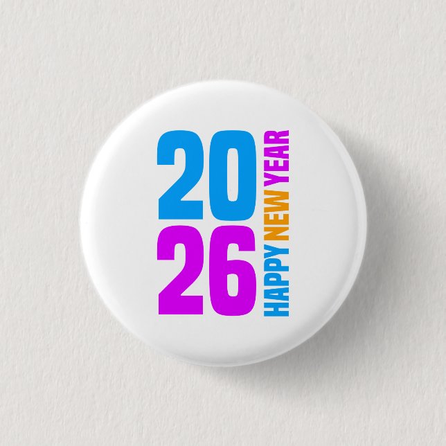 Chapa Redonda De 2,5 Cm Feliz Año Nuevo 2026-34568 camiseta (Anverso)