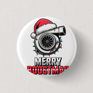 Chapa Redonda De 2,5 Cm Feliz Boostmas Boost amante Santa Turbo Navidad