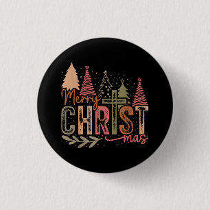 Chapa Redonda De 2,5 Cm Feliz Christ Mas Navidad Fe Cristiana Jesús C