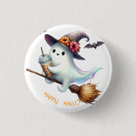 Chapa Redonda De 2,5 Cm Feliz Halloween espeluznante