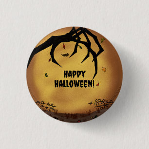 Chapa Redonda De 2,5 Cm Feliz Halloween Mano Espantosa