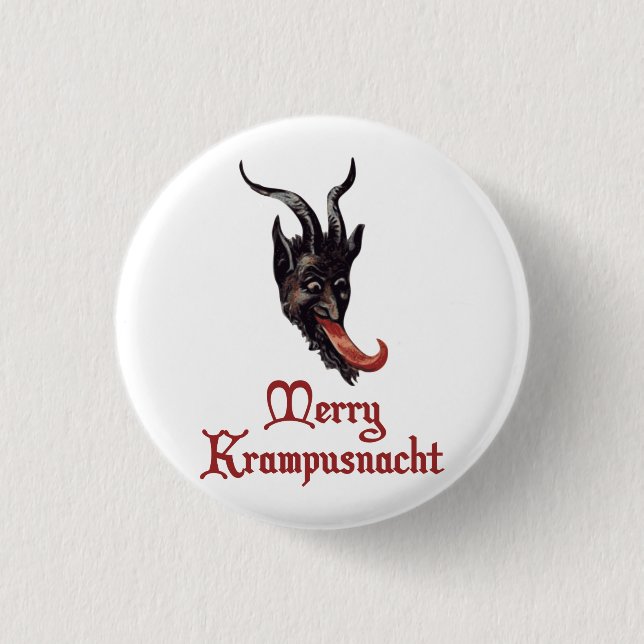 Chapa Redonda De 2,5 Cm Feliz Krampusnacht (Anverso)