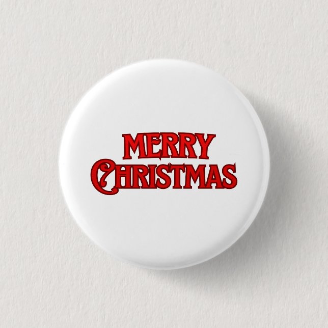 Chapa Redonda De 2,5 Cm Feliz Navidad (Anverso)