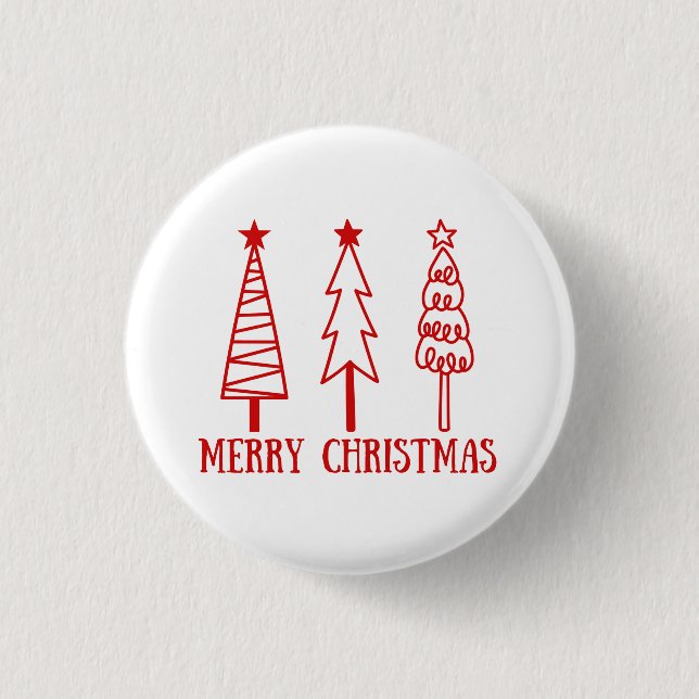Chapa Redonda De 2,5 Cm Feliz Navidad (Anverso)