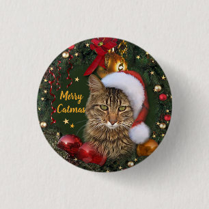 Chapa Redonda De 2,5 Cm Feliz Navidad