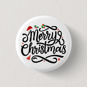 Chapa Redonda De 2,5 Cm Feliz Navidad-61039