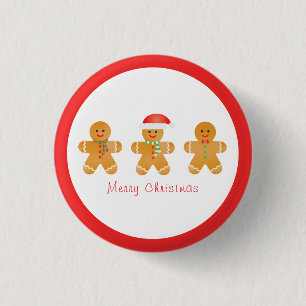 Chapa Redonda De 2,5 Cm Feliz Navidad Gingpanes