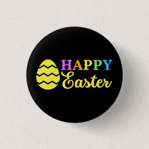 Chapa Redonda De 2,5 Cm Feliz Pascua