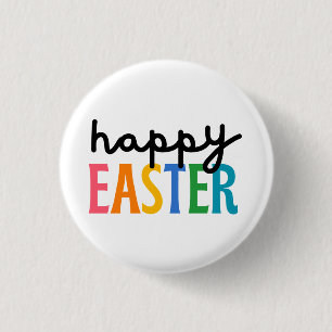 Chapa Redonda De 2,5 Cm Feliz Pascua