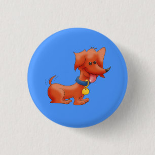 Chapa Redonda De 2,5 Cm Feliz Personalizado Dachshund