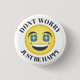 Chapa Redonda De 2,5 Cm Feliz rostro de anime