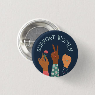 Chapa Redonda De 2,5 Cm "Feminista de las mujeres de la ayuda"