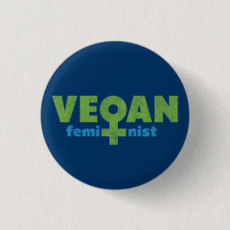 Chapa Redonda De 2,5 Cm Feminista del vegano