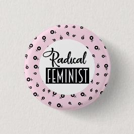 Chapa Redonda De 2,5 Cm Feminista radical