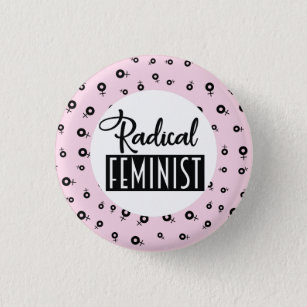 Chapa Redonda De 2,5 Cm Feminista radical