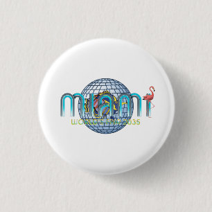 Chapa Redonda De 2,5 Cm Feria Mundial ABH Miami 2035
