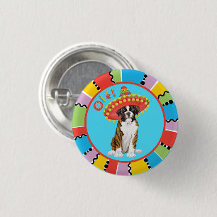 Chapa Redonda De 2,5 Cm Fiesta Boxer