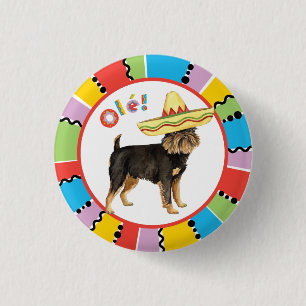 Chapa Redonda De 2,5 Cm Fiesta Brussels Griffon