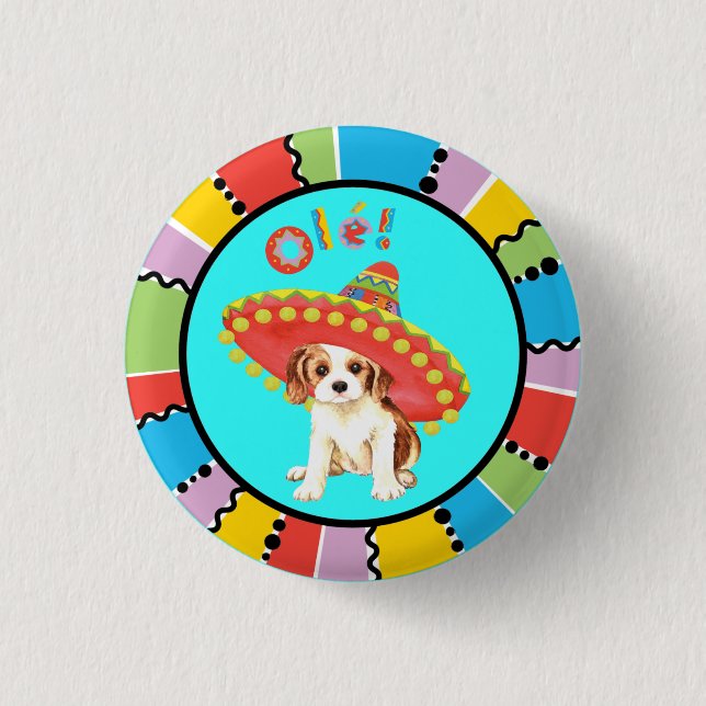 Chapa Redonda De 2,5 Cm Fiesta Cavalier (Anverso)