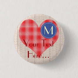 Chapa Redonda De 2,5 Cm Fiesta Chick Cute Big Heart