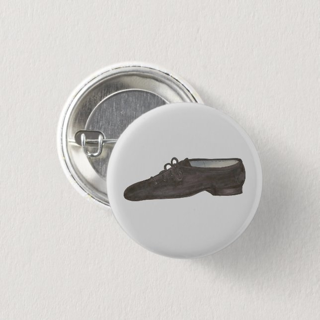 Chapa Redonda De 2,5 Cm Fiesta de cumpleaños de bailarina de zapatos de da (Anverso y reverso)