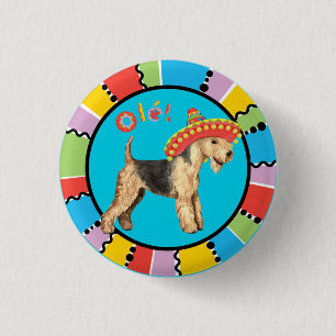 Chapa Redonda De 2,5 Cm Fiesta Lakeland Terrier