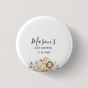 Chapa Redonda De 2,5 Cm Fiesta Minimalista de Animales del Bosque para Bab